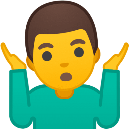 Man Shrugging Emoji Yellow Skin Tone Png Free Png Images - Emoji Hombros Encogidos (480x480), Png Download