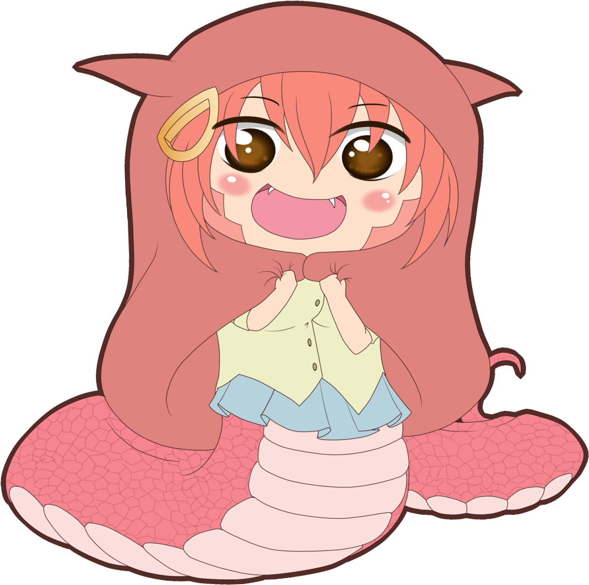 Chibiusa Pink Face Nose Facial Expression Mammal Head - Miia Monster Musume Chibi (1280x1280), Png Download