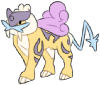 Doodle Raikou - Project Pokemon Doodle Aura (420x420), Png Download