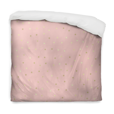 Golden Glitter Stars, Seamless Pattern, Pink Background - Polka Dot (400x400), Png Download