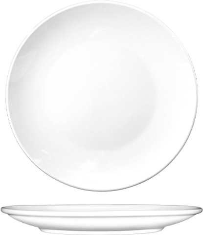 Iti Tn-16 10" Round Coupe Plate Torino White - Plate (480x480), Png Download