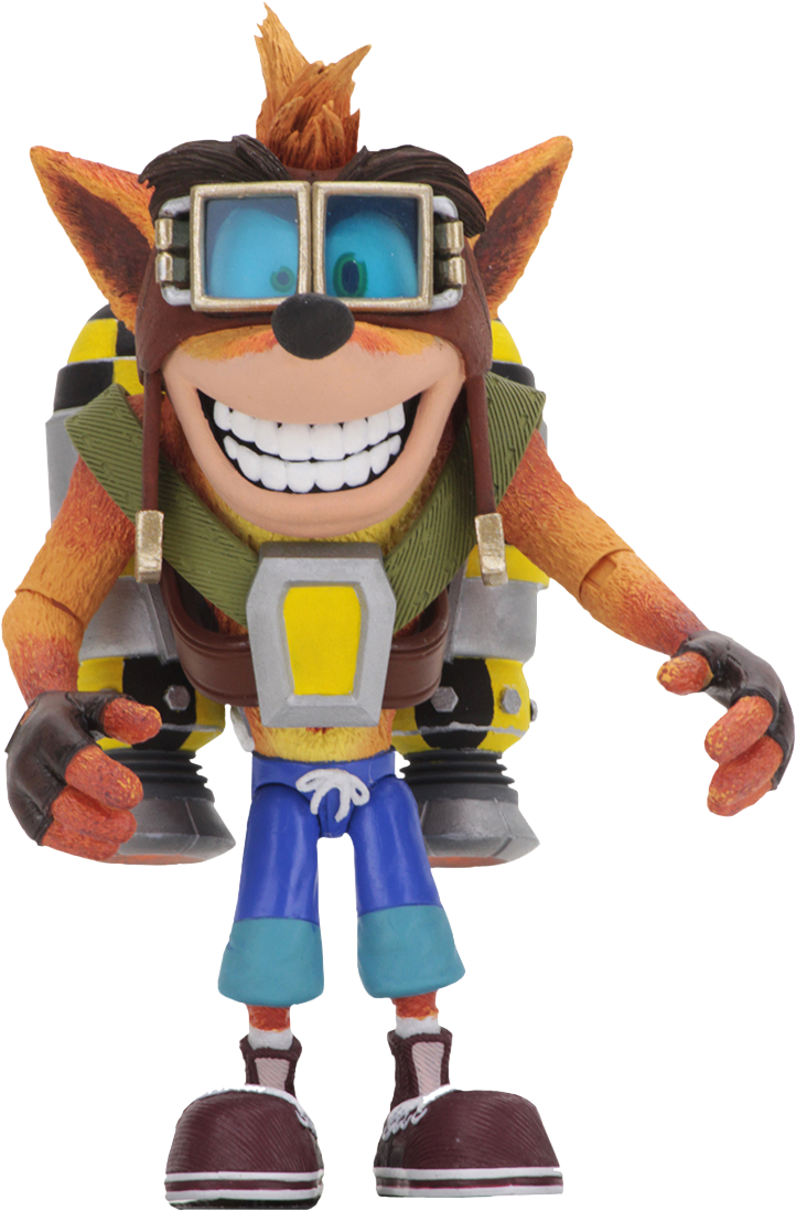 Crash Bandicoot With Jetpack Deluxe 7” Action Figure - Crash Bandicoot Neca (900x1140), Png Download