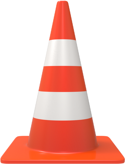 Orange Cone's Png Image - Red And White Traffic Cone (800x800), Png Download