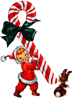 Making Merry For Over 25 Visitors - Vintage Zuckerstange-weihnachtskarte Karte (300x400), Png Download