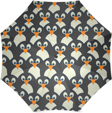 Penguin Pile Up Foldable Umbrella Penguin Pile Up Foldable - Godfarsyy12 Pop Art Penguin Pile-up Pattern Custom (500x500), Png Download