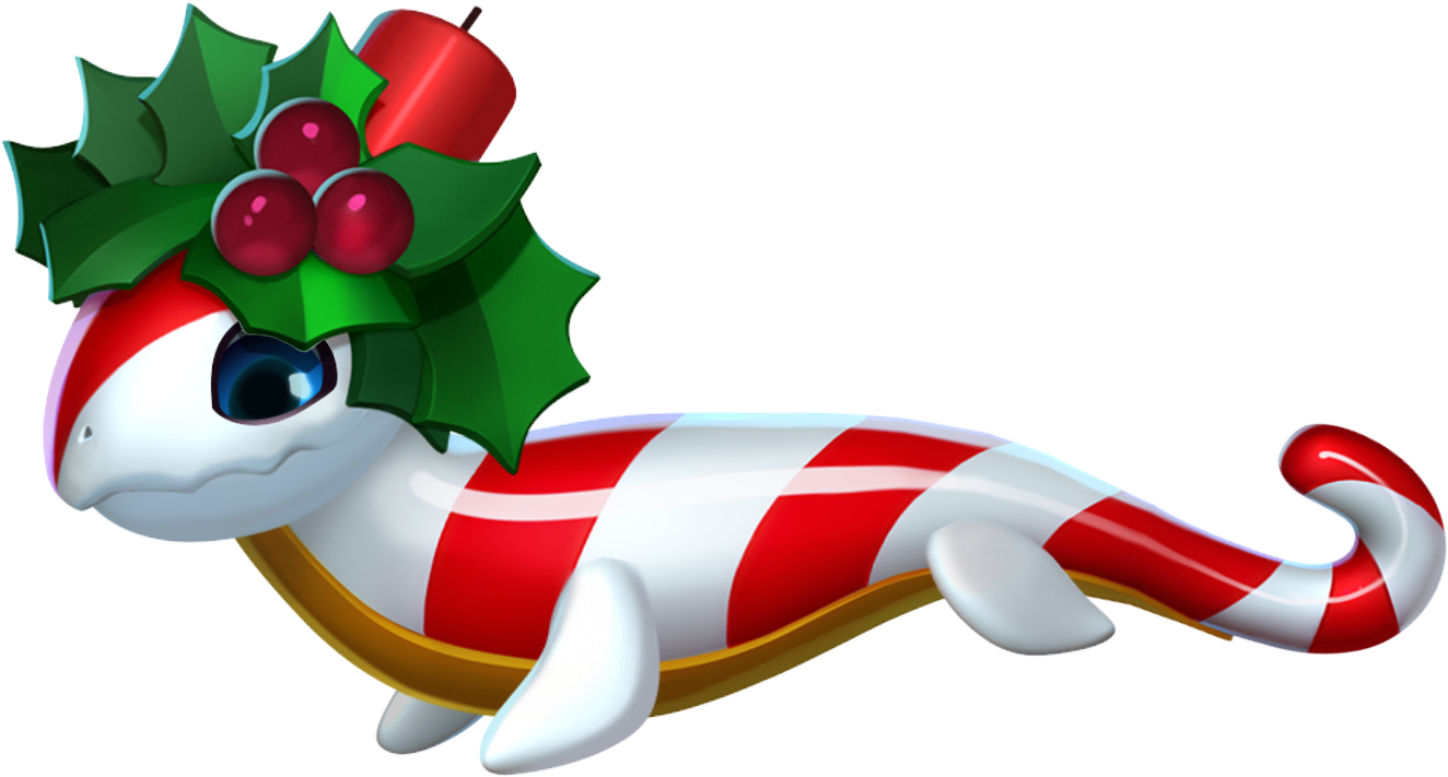 Candy Cane Dragon - Portable Network Graphics (1324x711), Png Download