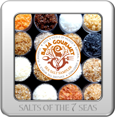 Baja Gourmet Sea Salt Sampler In Embossed Tin - The Gourmet Sea Salt Sampler (500x500), Png Download