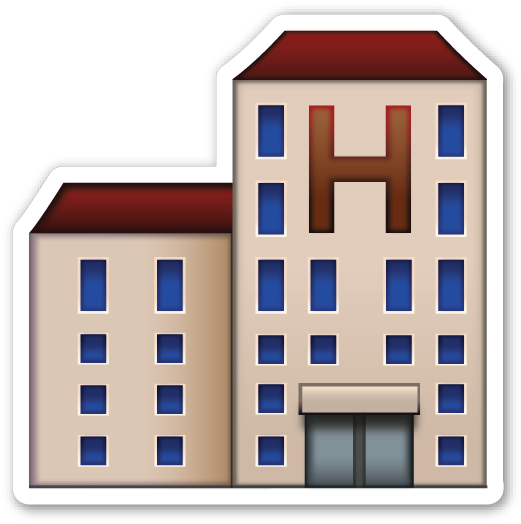Hotel Icon Emoji, Emoji Stickers, Emojis, Clipart, - Emoji Hotel (531x532), Png Download