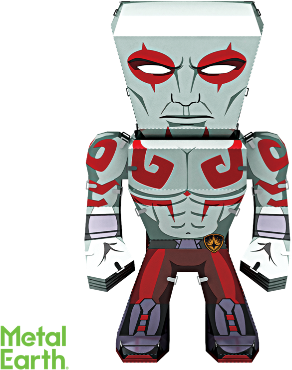 Metal Earth Legends Mini Caricature Model - Drax The Destroyer (768x768), Png Download