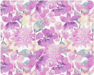 Pastel Watercolor Flower Pattern Rectangle Mousepad - Purple Watercolor Heart Png (500x500), Png Download