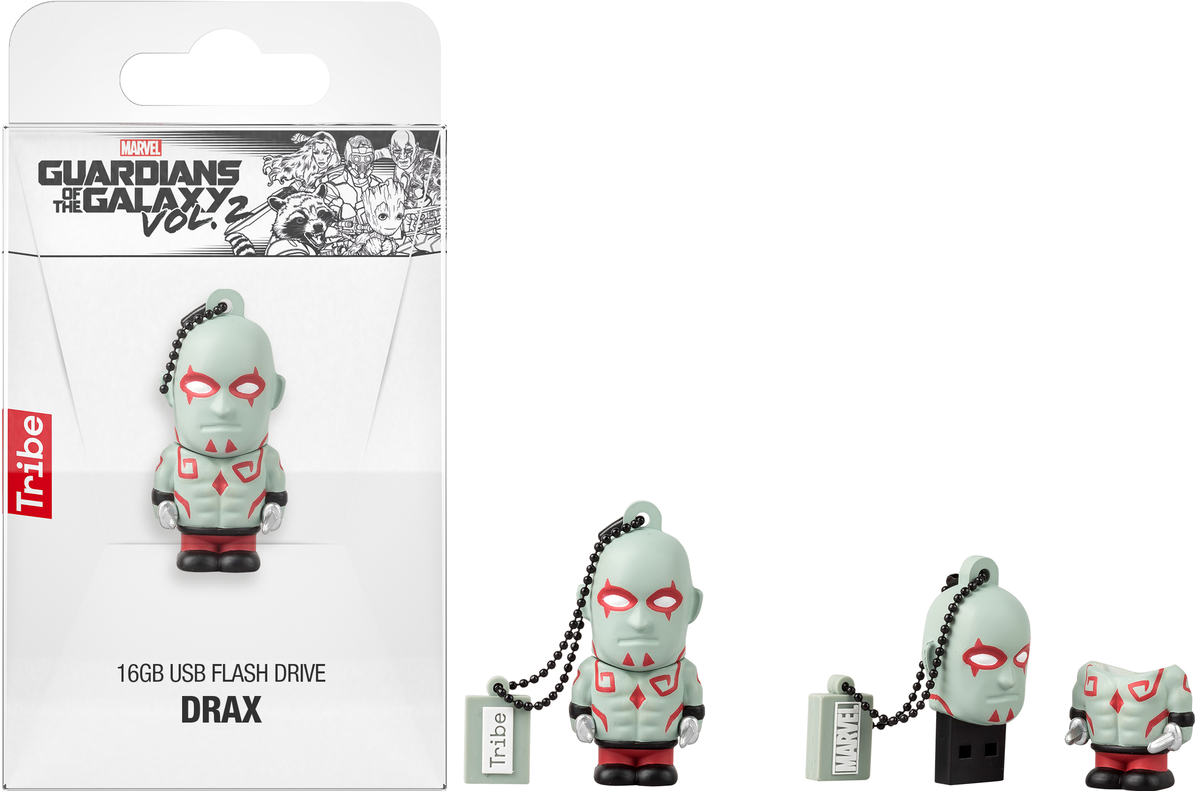 Tribe 16gb Guardians Of The Galaxy Drax Usb Flash Drive (2428x1607), Png Download