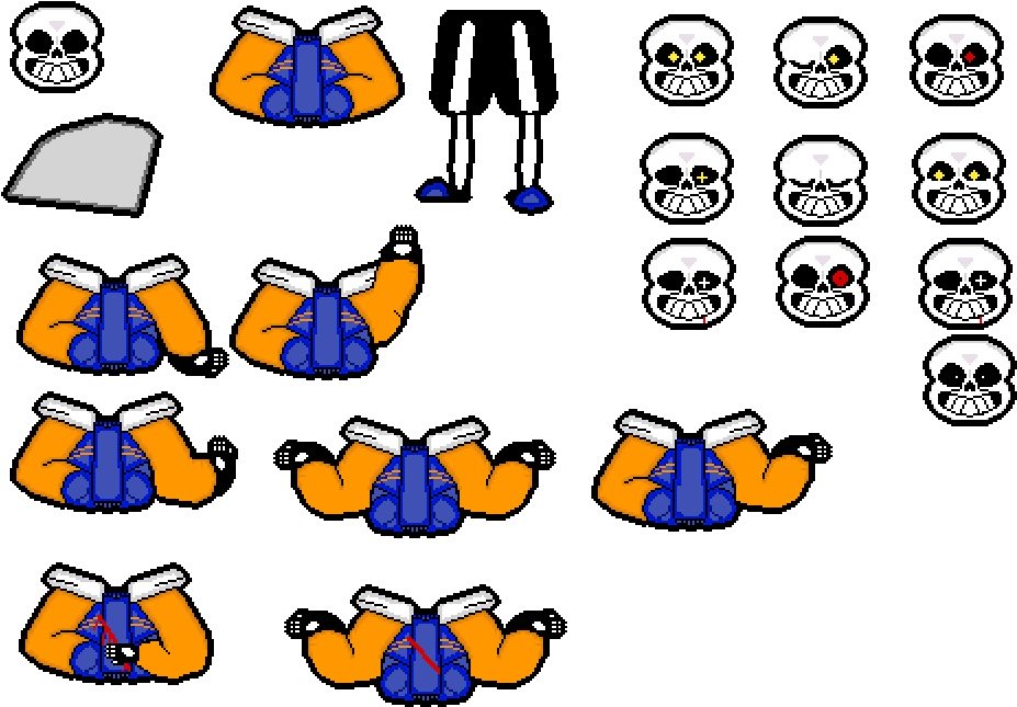 Sans Sprite Sheet - Cartoon (1000x1000), Png Download