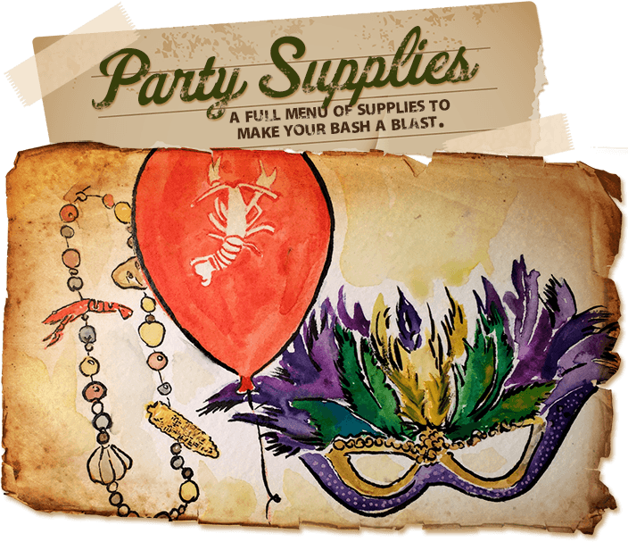 A Full Menu Of Supplies To Make Your Bash A Blast - Crayfish Party (704x607), Png Download