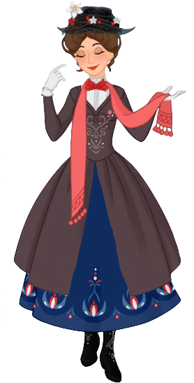 Mary Poppins By Musicmermaid - Mary Poppins Clipart (277x567), Png Download