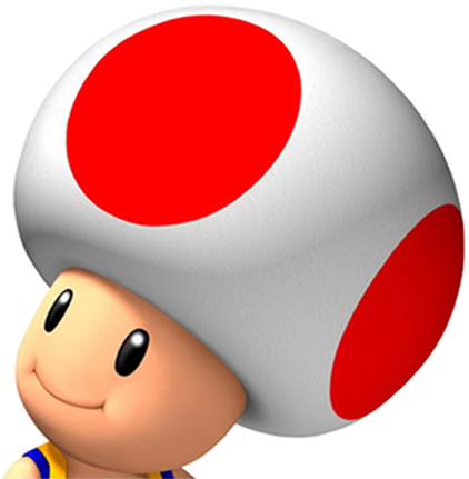 Toad Mario (430x430), Png Download