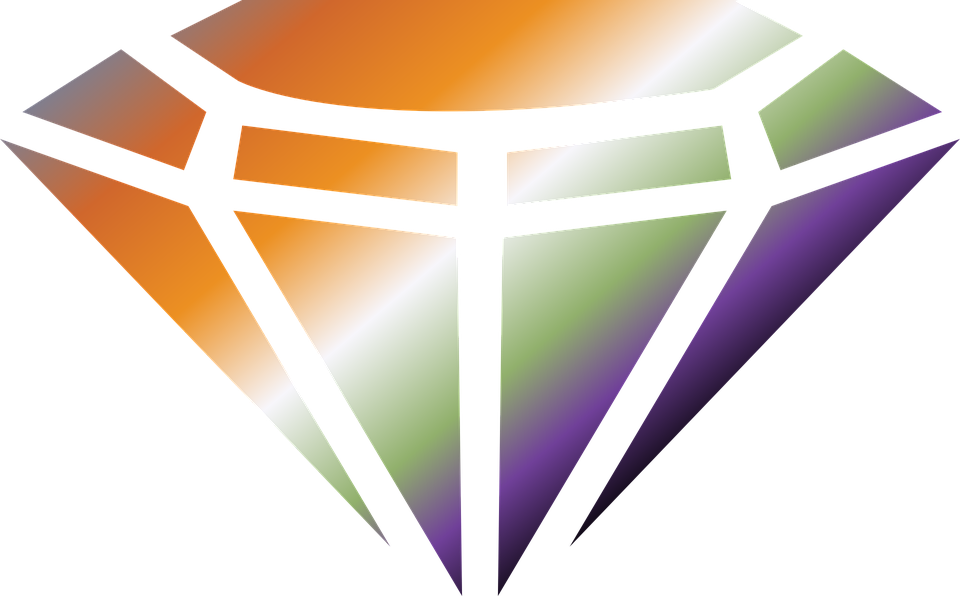 Diamond Clipart Sign - Silueta Gema (960x596), Png Download