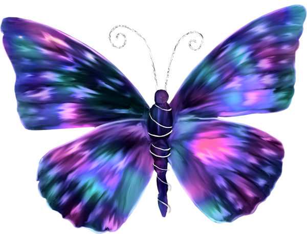 Moonlight Tea - Cool Butterflies (600x457), Png Download