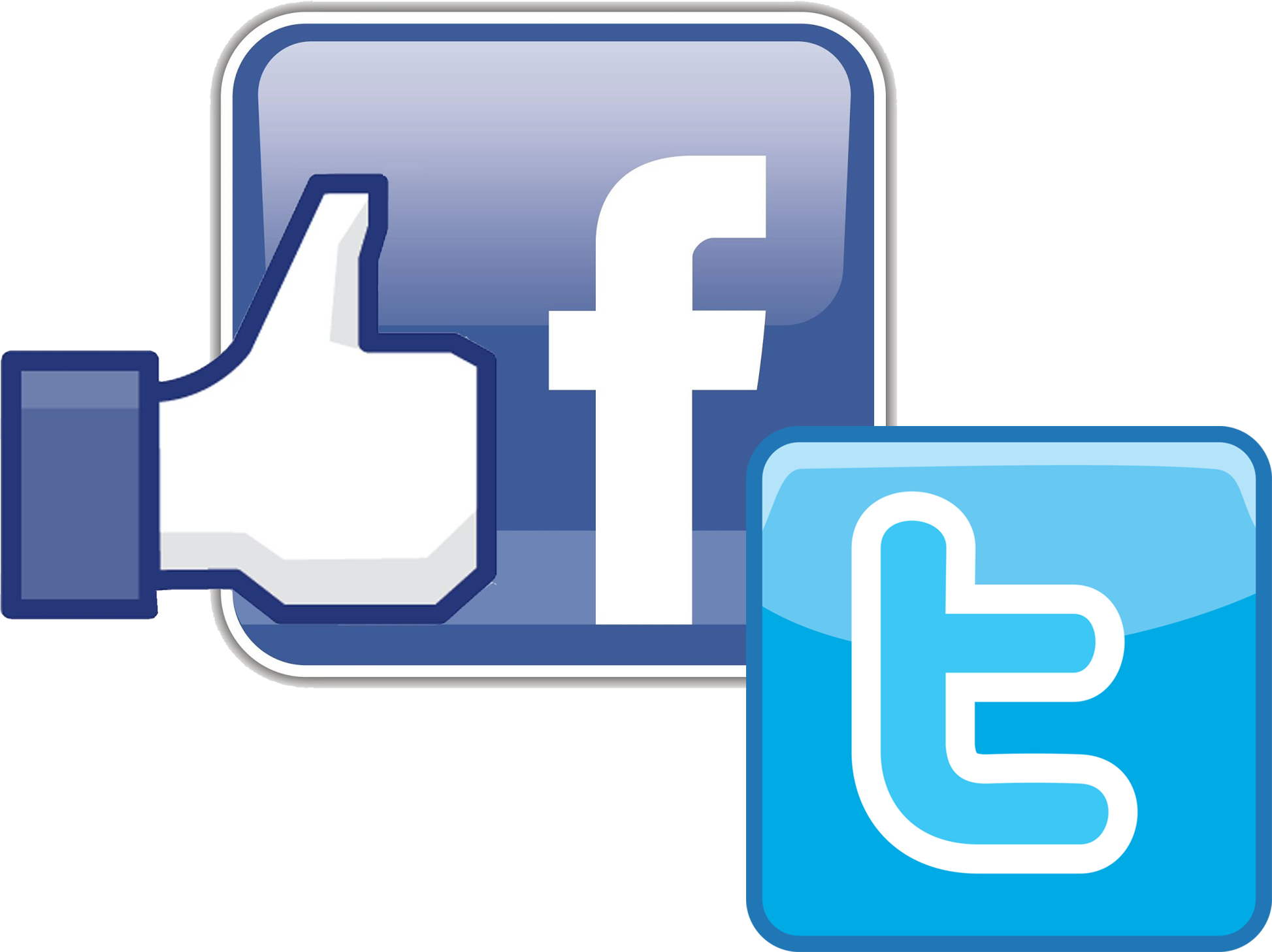 Facebook And Twitter Logo Png - Facebook Icon (1947x1457), Png Download