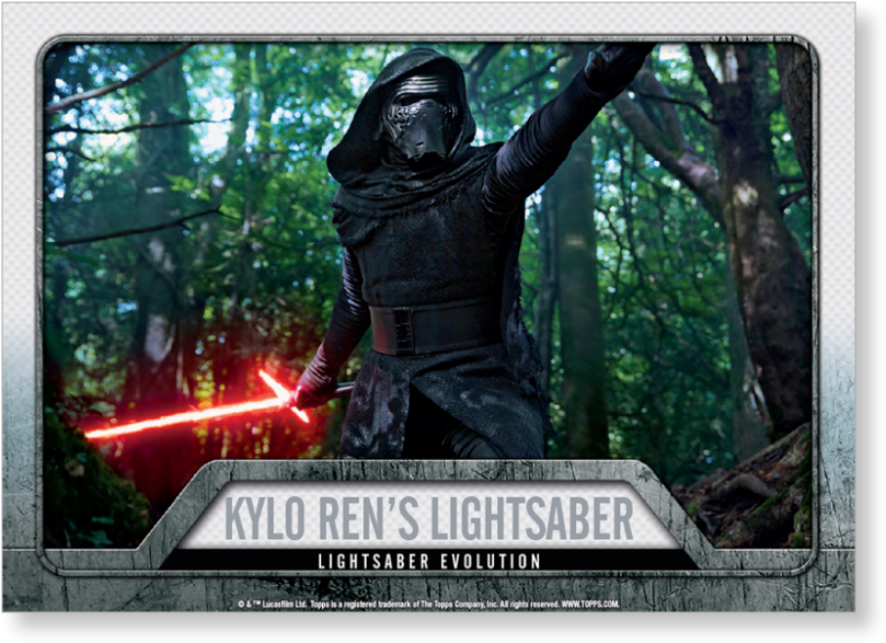 2016 Star Wars Evolution Kylo Ren's Lightsaber - Star Wars Trading Card (1440x975), Png Download