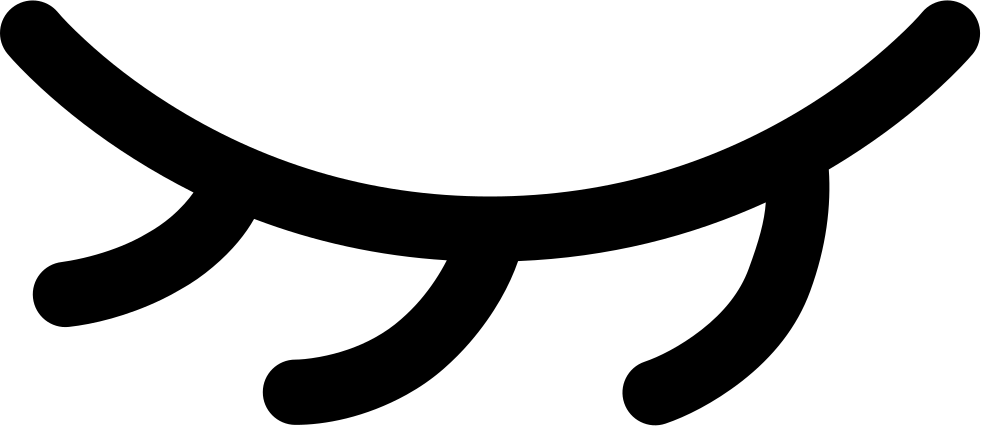 Eyes Closed - (981x426), Png Download