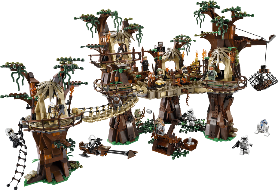 Lego 10236 Star Wars Ewok Village - Lego Star Wars : Ewok Village ( 10236 ) (construction) (1224x918), Png Download