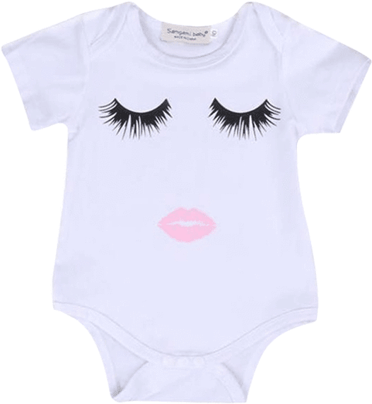 Petite Bello Bodysuit 0-6 Months Closed Eyes Bodysuit - Hippopotamus (600x600), Png Download