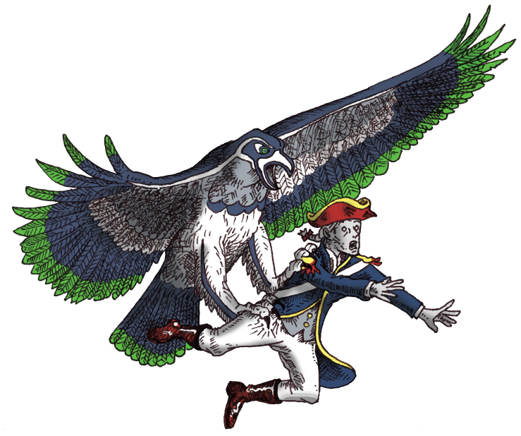 Deflate The Pats - Seahawks Bird Art (764x647), Png Download