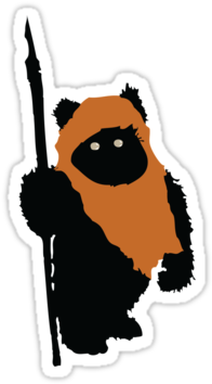 Ewok Png Ewok Bear, Star Wars - Star Wars Ewok Silhouette (375x360), Png Download
