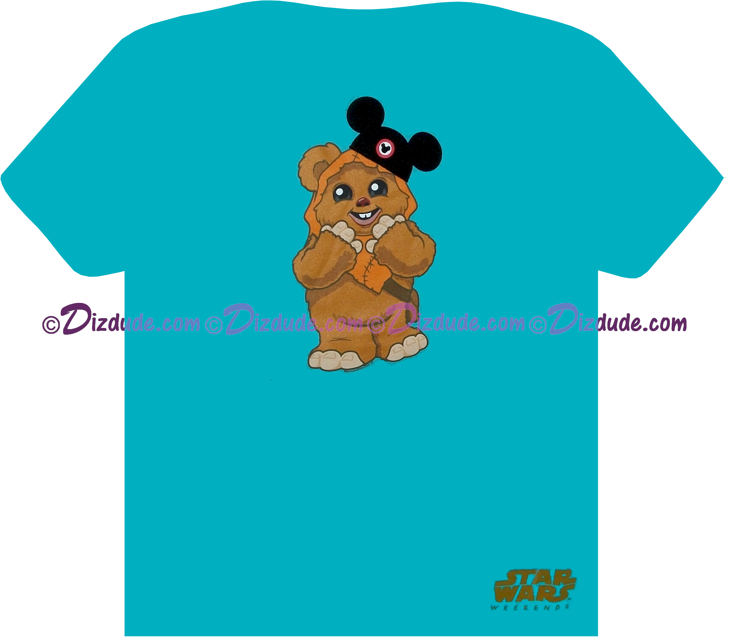 Disney Star Wars Weekends 2013 Ewok With Mickey Ears - Cartoon (2463x2235), Png Download