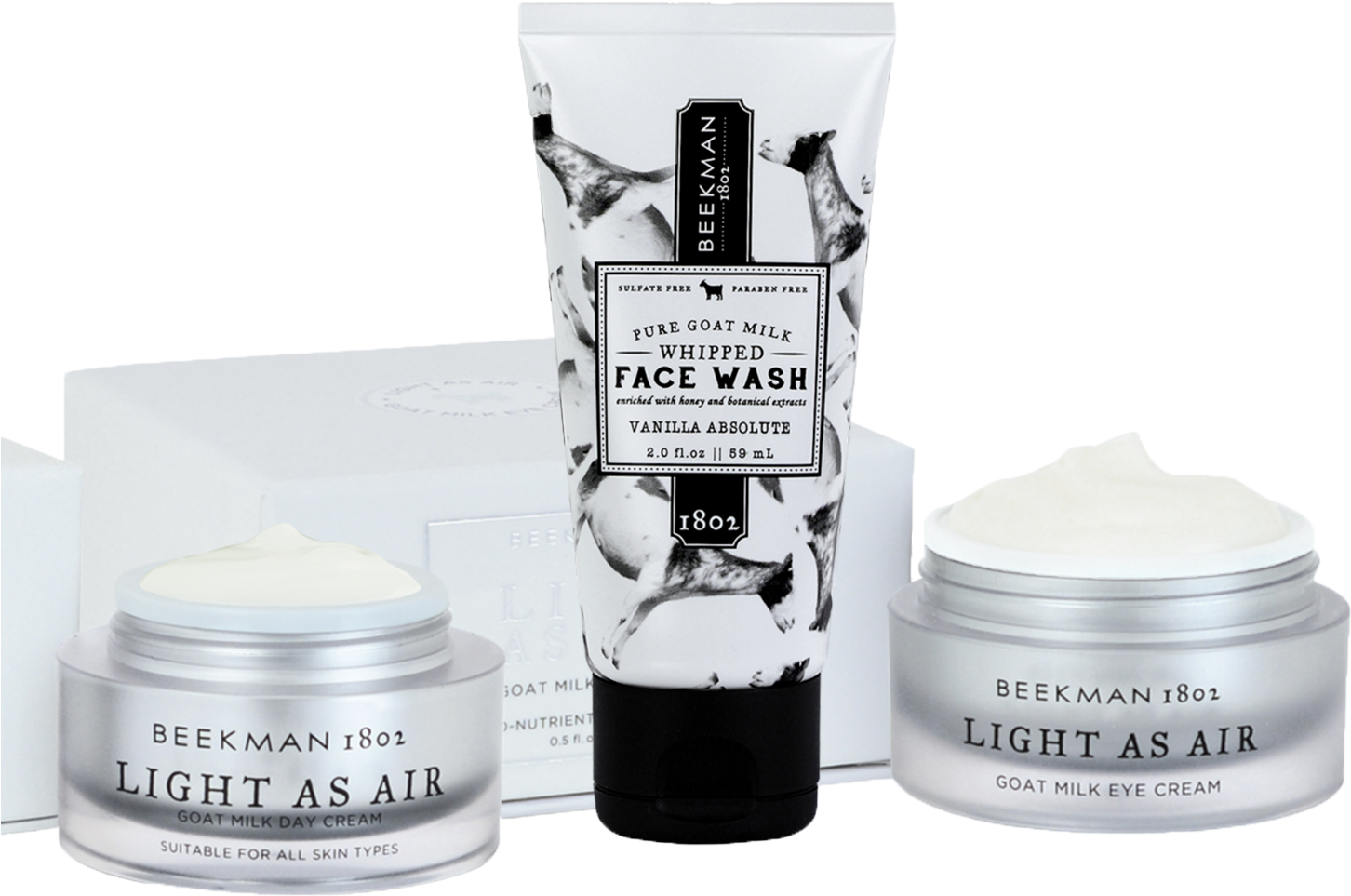 Light As Air Daytime Beauty Collection - Beekman 1802 Pure Goat Milk Whipped Face Wash In Vanilla (1500x1500), Png Download