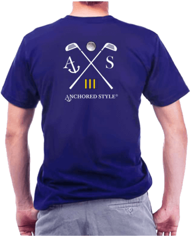 Golf Tee Shirt In Royal Blue By Anchored Style - Signature Mishimoto Logo (416x480), Png Download