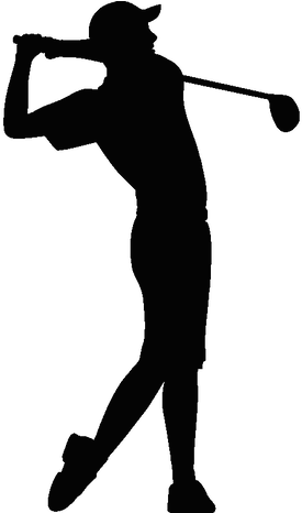 Golf Swing Silhouette At Getdrawings - Golf Player Silhouette Png (350x465), Png Download