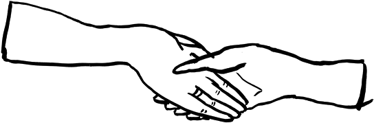 Rocket Surgery - Hold Hands Drawing Png (610x313), Png Download