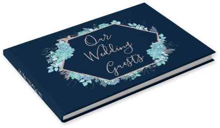 Blue & Aqua Watercolor Succulents Rose Gold Foil Frame - Wedding (465x328), Png Download