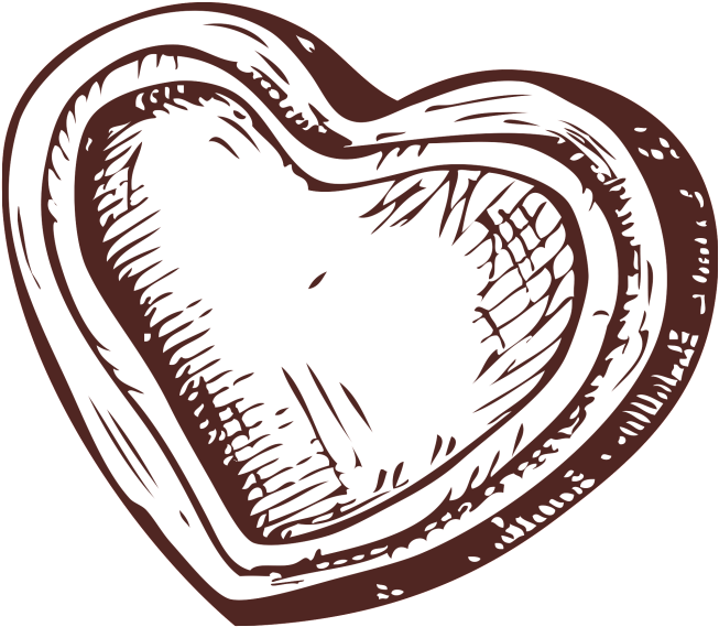 Hand Painted Heart Shaped Biscuits Transparent - Cookie (1024x1024), Png Download