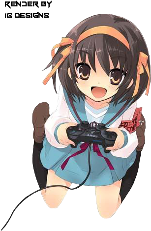 15 Anime Gamer Girl Png For Free Download On Mbtskoudsalg - Banpresto Suzumiya Haruhi No Tomadoi [limited Edition] (400x550), Png Download