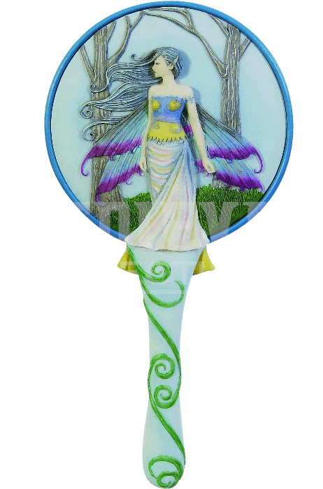 10 Inch Cold Cast Resin Eternity Fairy Hand Held Mirror, (720x720), Png Download