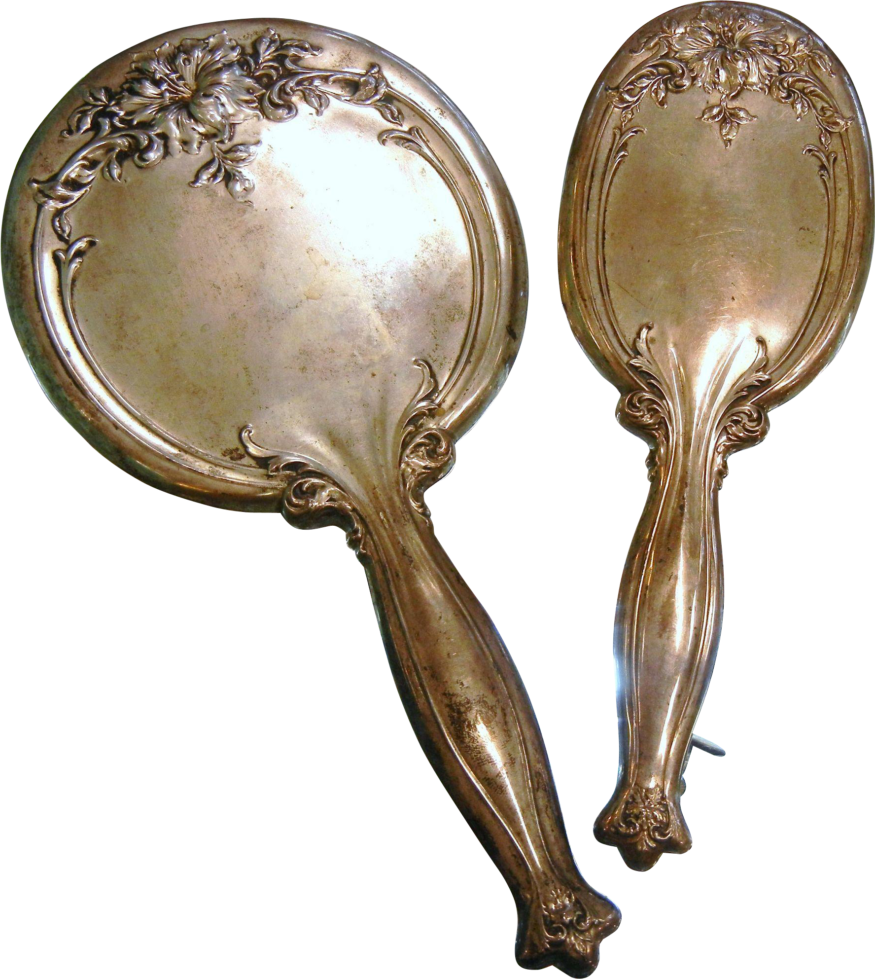Antique Webster Sterling Silver Vanity Set - Silver (1984x1984), Png Download