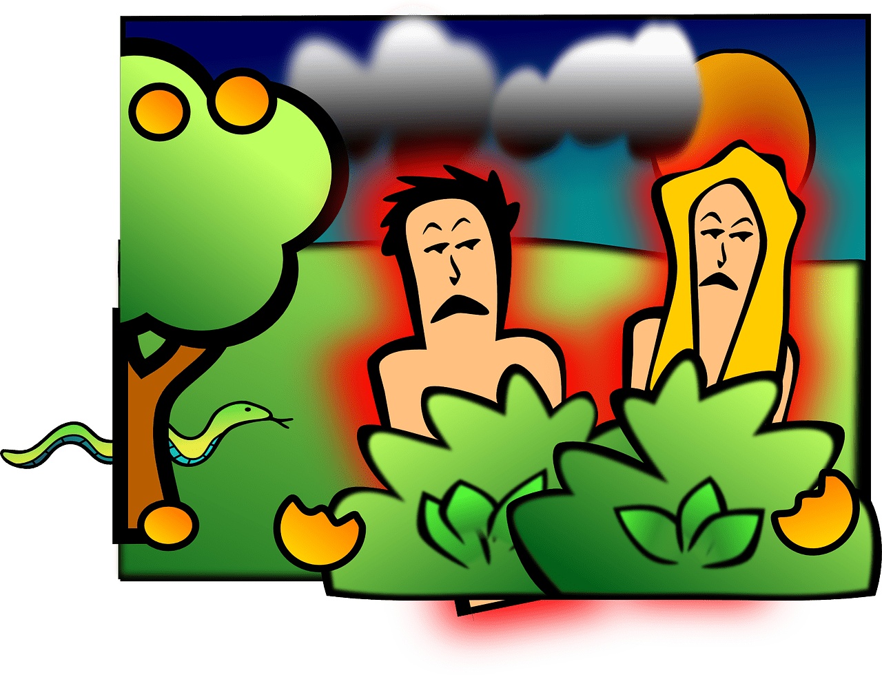 Biblical Nudity Has A Central Theme Running All Through - Adam And Eve Sad (1280x983), Png Download