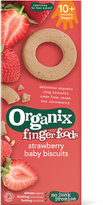 Strawberry Baby Biscuits - Organix Baby Biscuits (500x402), Png Download