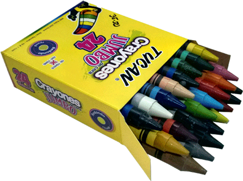 Crayones Jumbo 24 Colores Tucan - Crayones De Cera De 24 Colores Tucan (600x600), Png Download