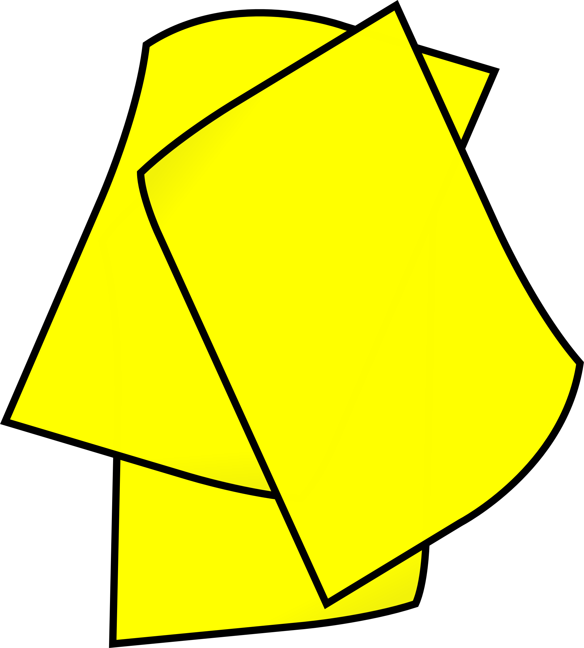This Free Icons Png Design Of Stack Of Yellow Paper (1890x2095), Png Download