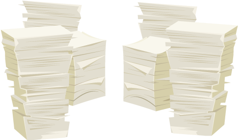 Report To Customers - Empleados Con Mucho Trabajo (500x309), Png Download