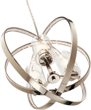 Angelica 3 Light Orb Pn - Kichler Angelica (469x368), Png Download