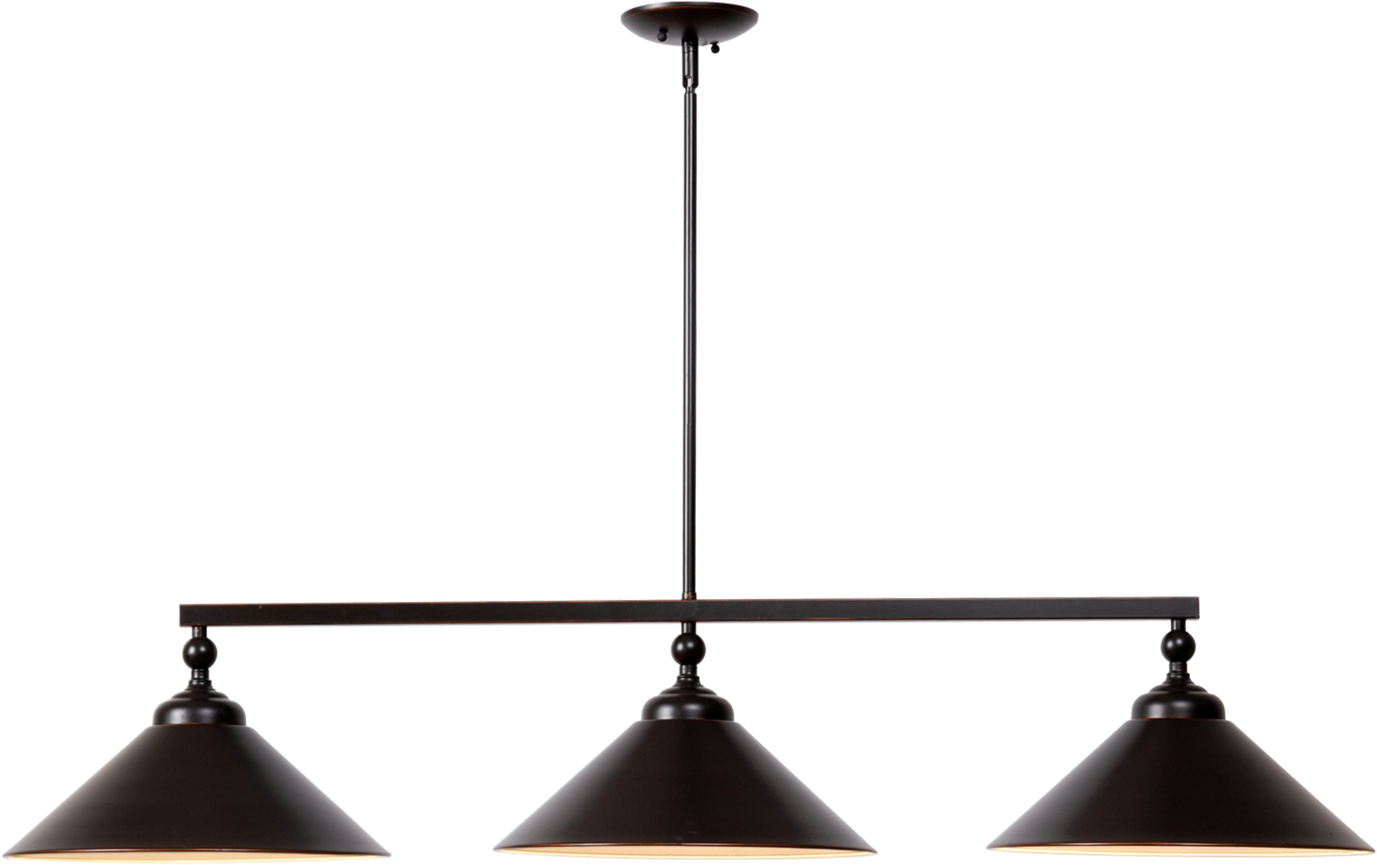 3 Pendant Oil Rubbed Bronze Light (1594x1000), Png Download