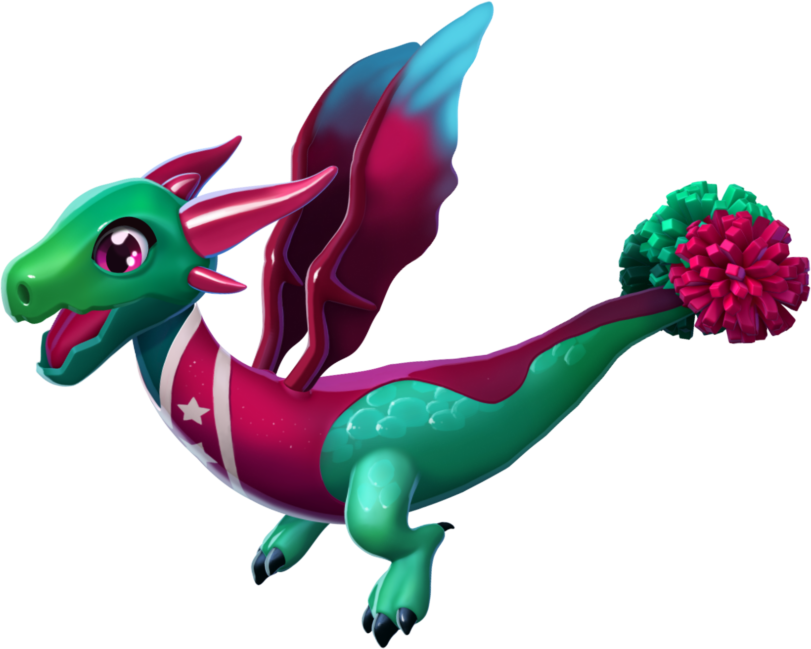 Cheerleader Dragon - Dragon Mania Legends Cheerleader Dragon (1640x1313), Png Download