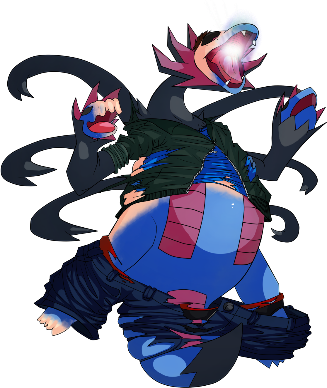 Hydregion Transformation - Cartoon (1304x1390), Png Download