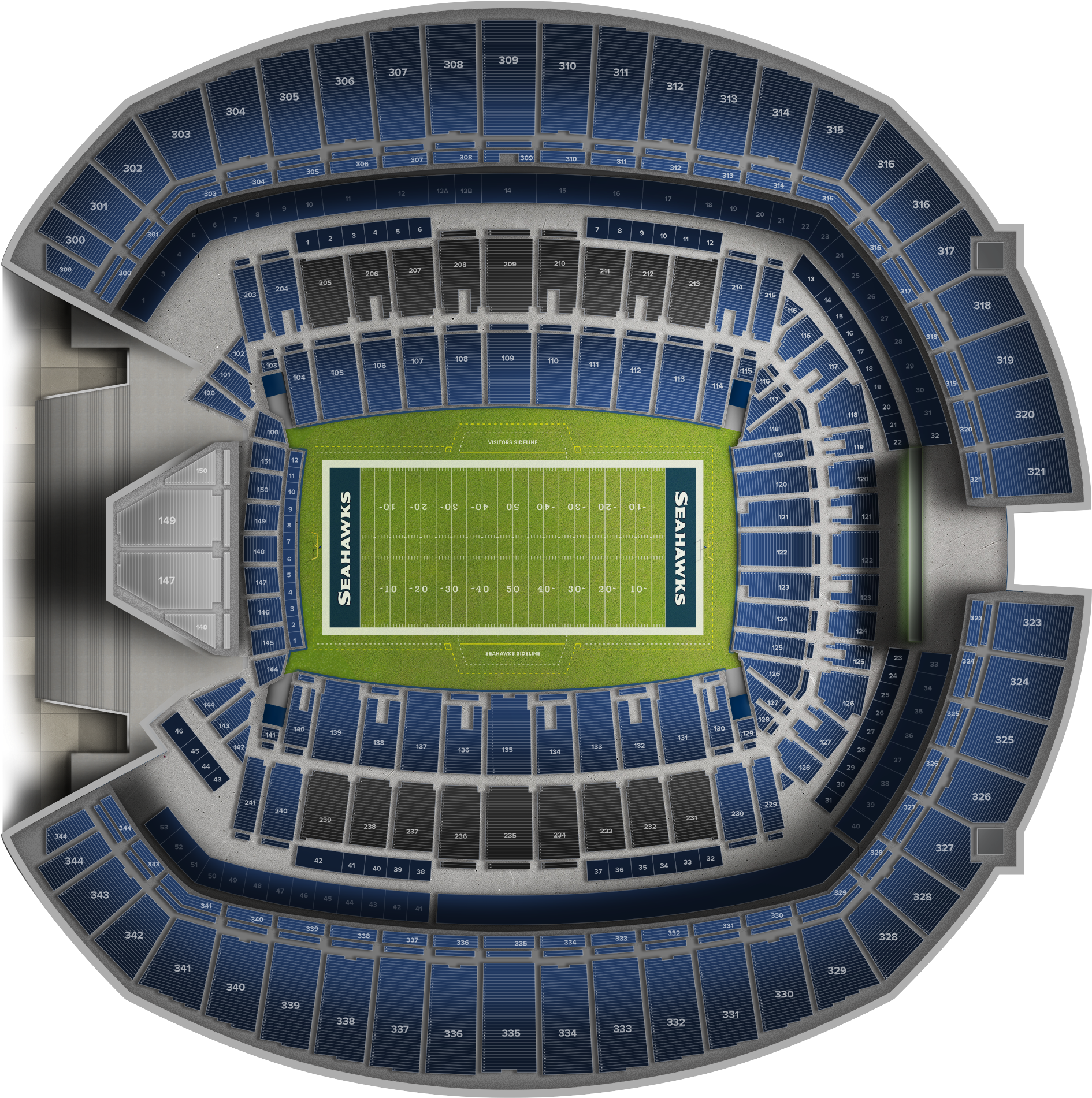 Arizona Cardinals At Seattle Seahawks At Centurylink - Centurylink Field (2560x1936), Png Download