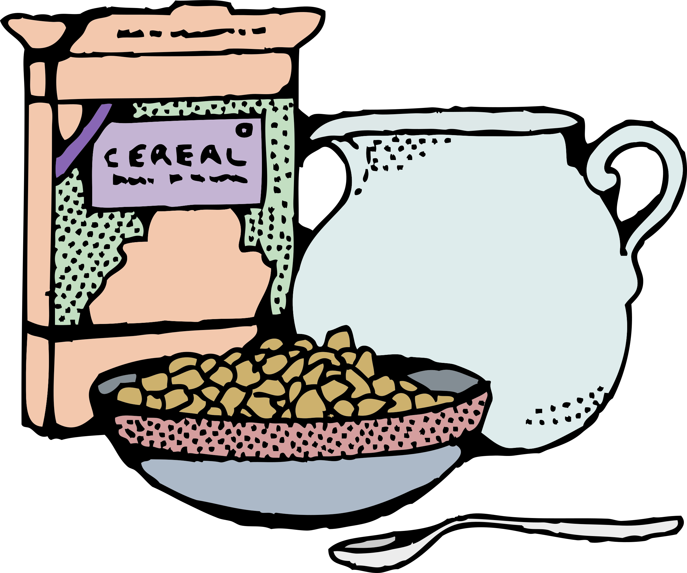 Big Image - Cereals Clip Art Black And White (2400x2002), Png Download