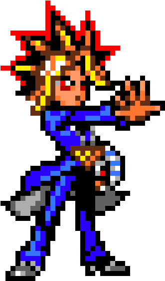 Yugi - Yugioh Pixel Gif (470x600), Png Download